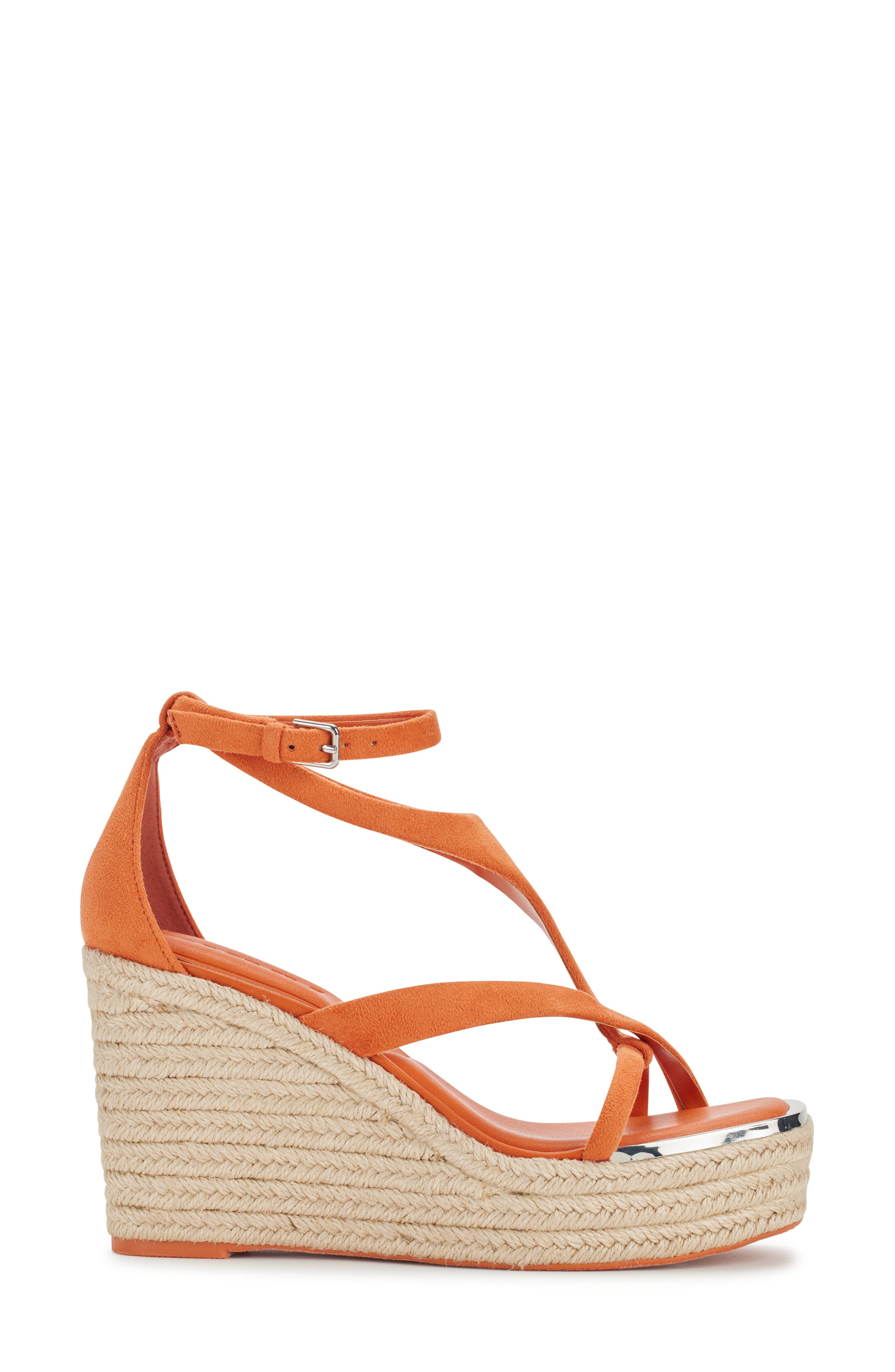DKNY Maryn Espadrille Platform Wedge Sandal, Alternate, color, Spicy Orange