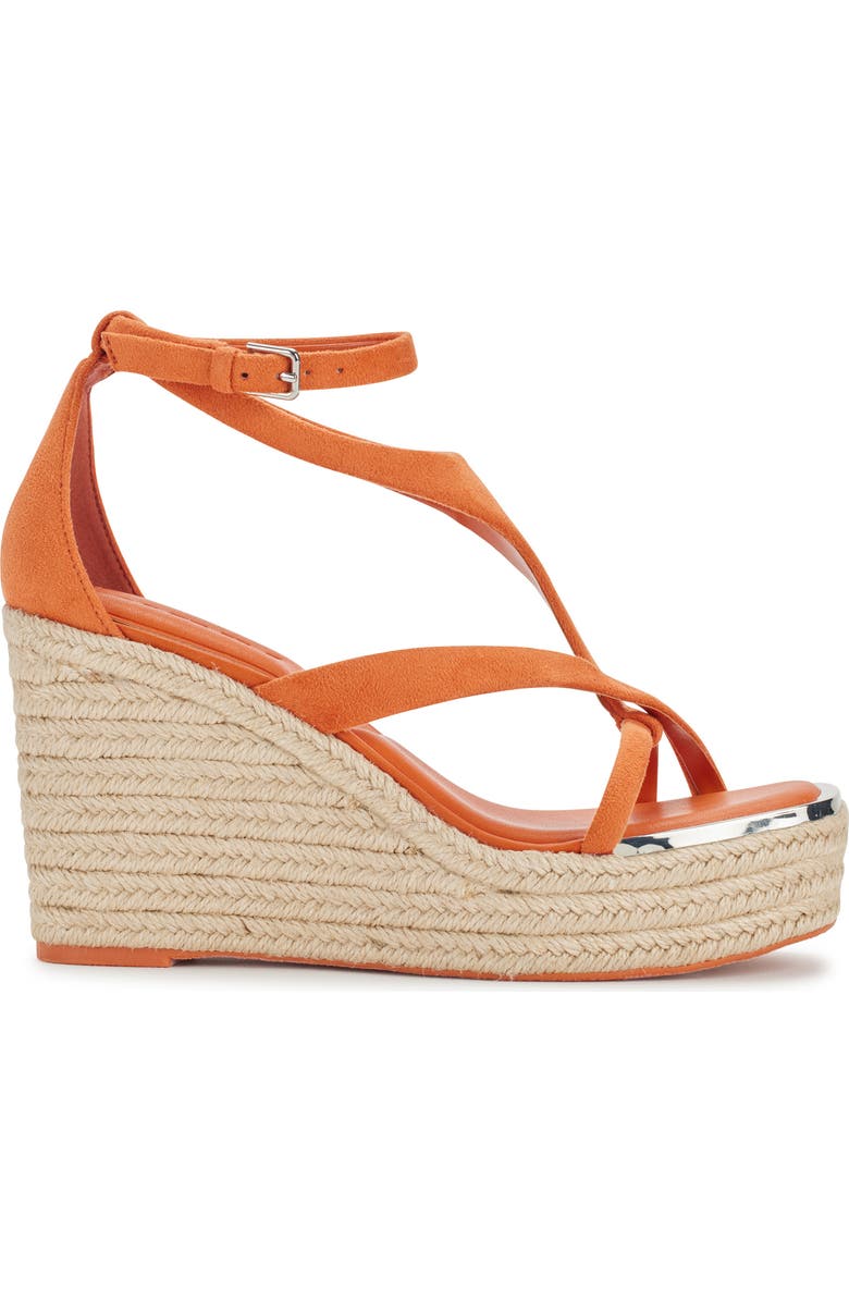 DKNY Maryn Espadrille Platform Wedge Sandal, Alternate, color, Spicy Orange
