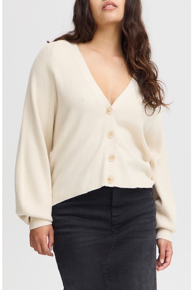 V-Neck Cardigan, Main, color, ALMOND MILK