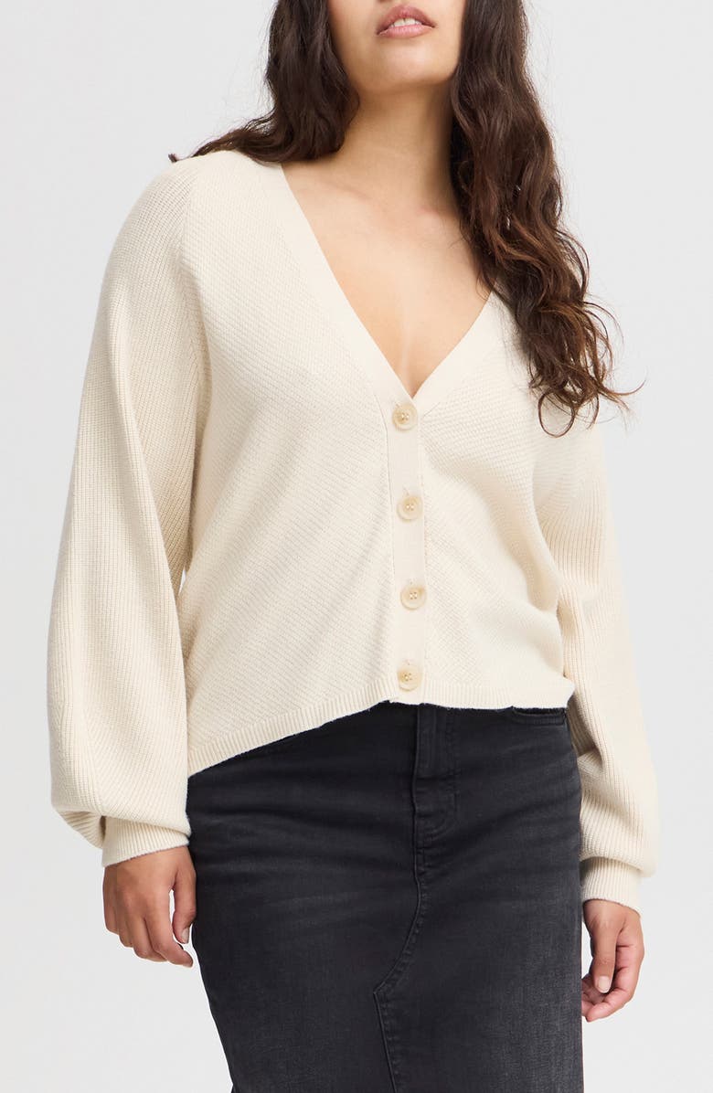 ICHI V-Neck Cardigan, Main, color, Almond Milk