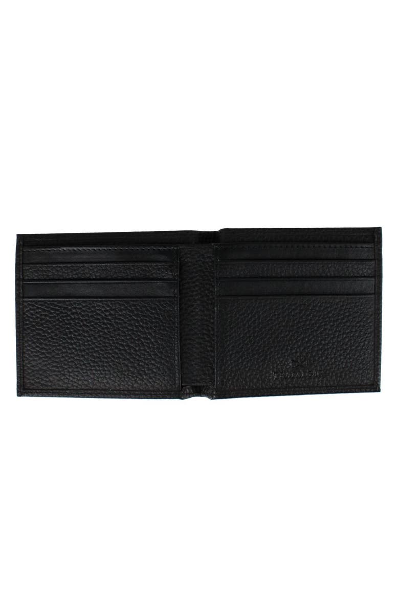 Trafalgar Pierce Pebble Grain Classic Leather Bi-Fold Wallet, Alternate, color, Black
