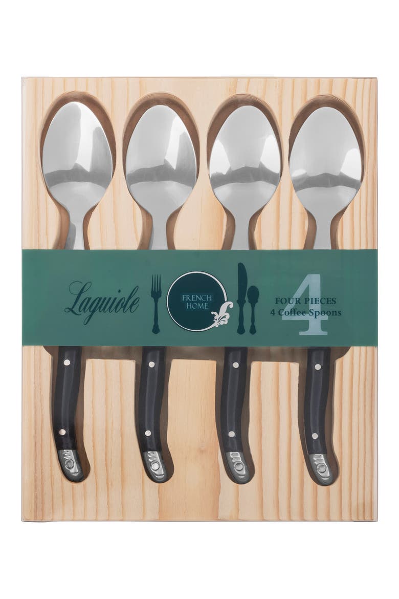 4-Piece Coffee Spoon Set, Main, color, NAVY