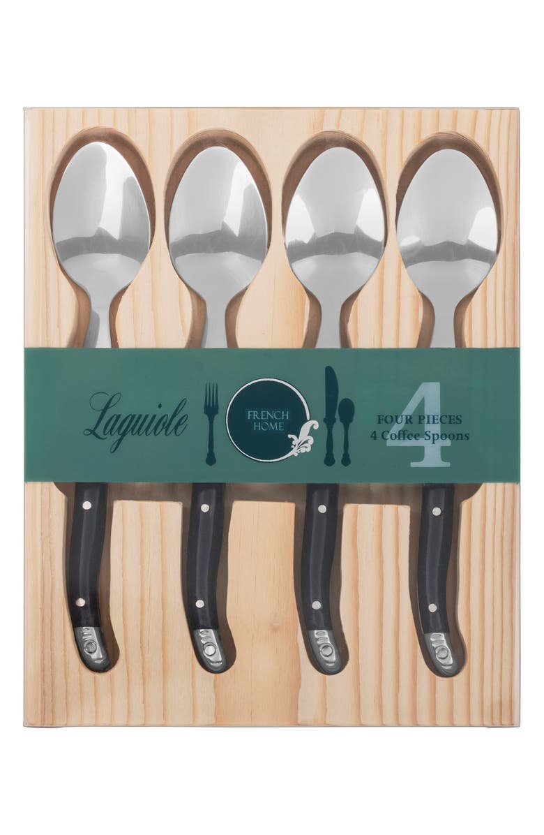FRENCH HOME Laguiole 4-Pack Coffee Spoons, Main, color, Navy