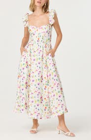ASTR the Label Wedelia Floral Print A-Line Dress