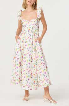 ASTR the Label Wedelia Floral Print A-Line Dress