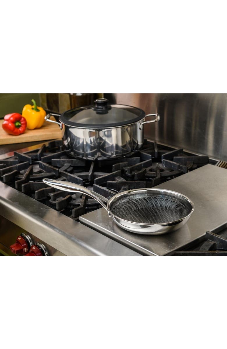 FRIELING Black Cube 8 Inch Stainless/Nonstick Hybrid Fry Pan, Alternate, color, 