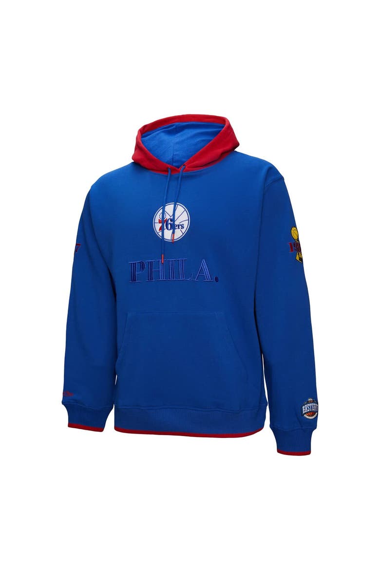 Men's Mitchell & Ness  Royal Philadelphia 76ers Hardwood Classics Team OG 3.0 Pullover Hoodie, Alternate, color, Royal