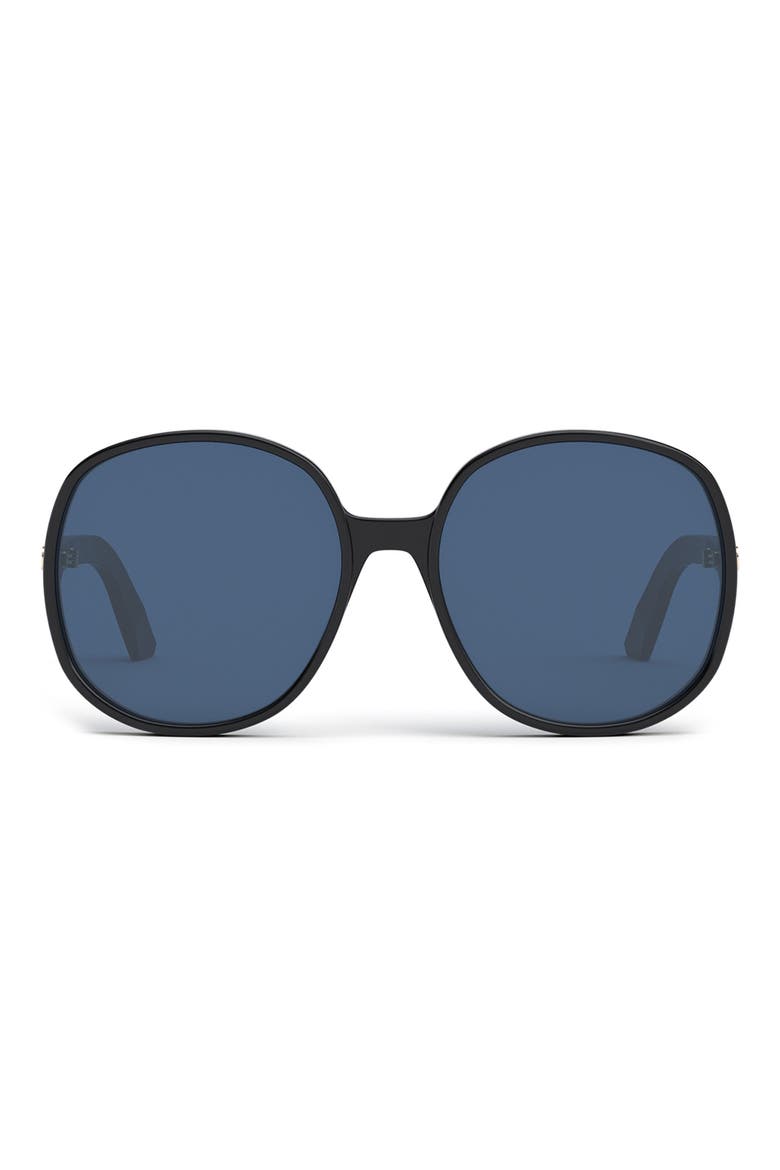 Ddoll R1U 62mm Square Sunglasses, Main, color, SHINY BLACK / BLUE