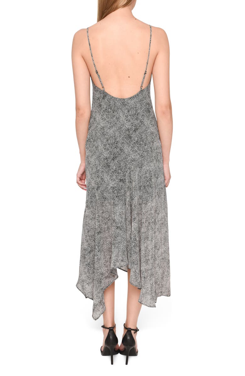 WAYF Floral Cowl Neck Handkerchief Hem Slipdress, Alternate, color, 