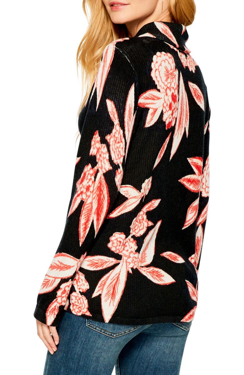 NIC+ZOE Blooming Tundra Turtleneck Sweater, Alternate, color, 