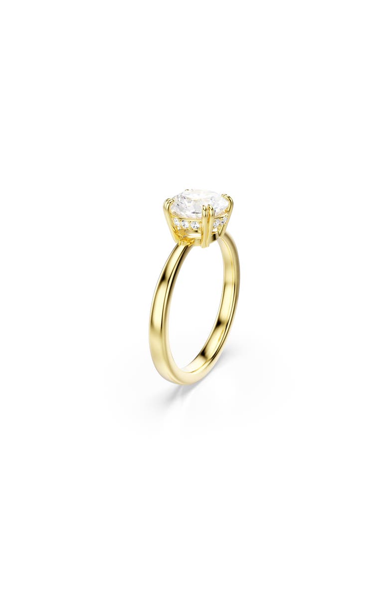 Swarovski Stilla Ring, Alternate, color, Gold/ White