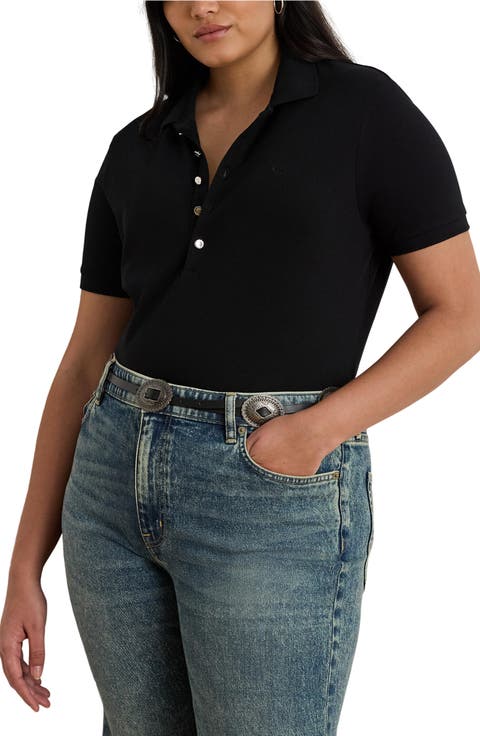 Athleisure Stretch Cotton Piqué Polo (Plus)