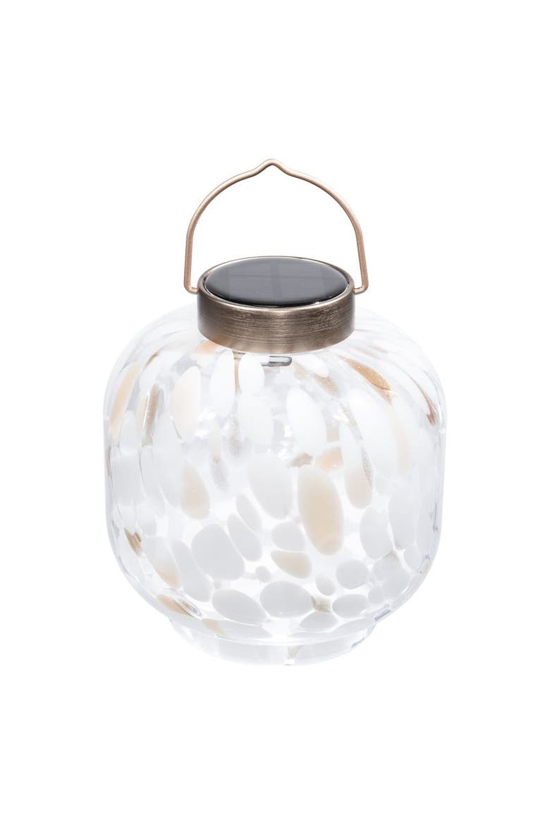 Cabin Solar Lantern Handblown Glass, Alternate, color, Toasted Marshmellow