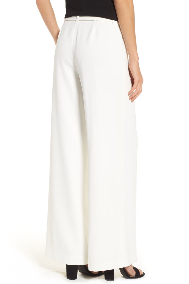 Tie Front Wide Leg Pants, Alternate, color, NEW IVORY