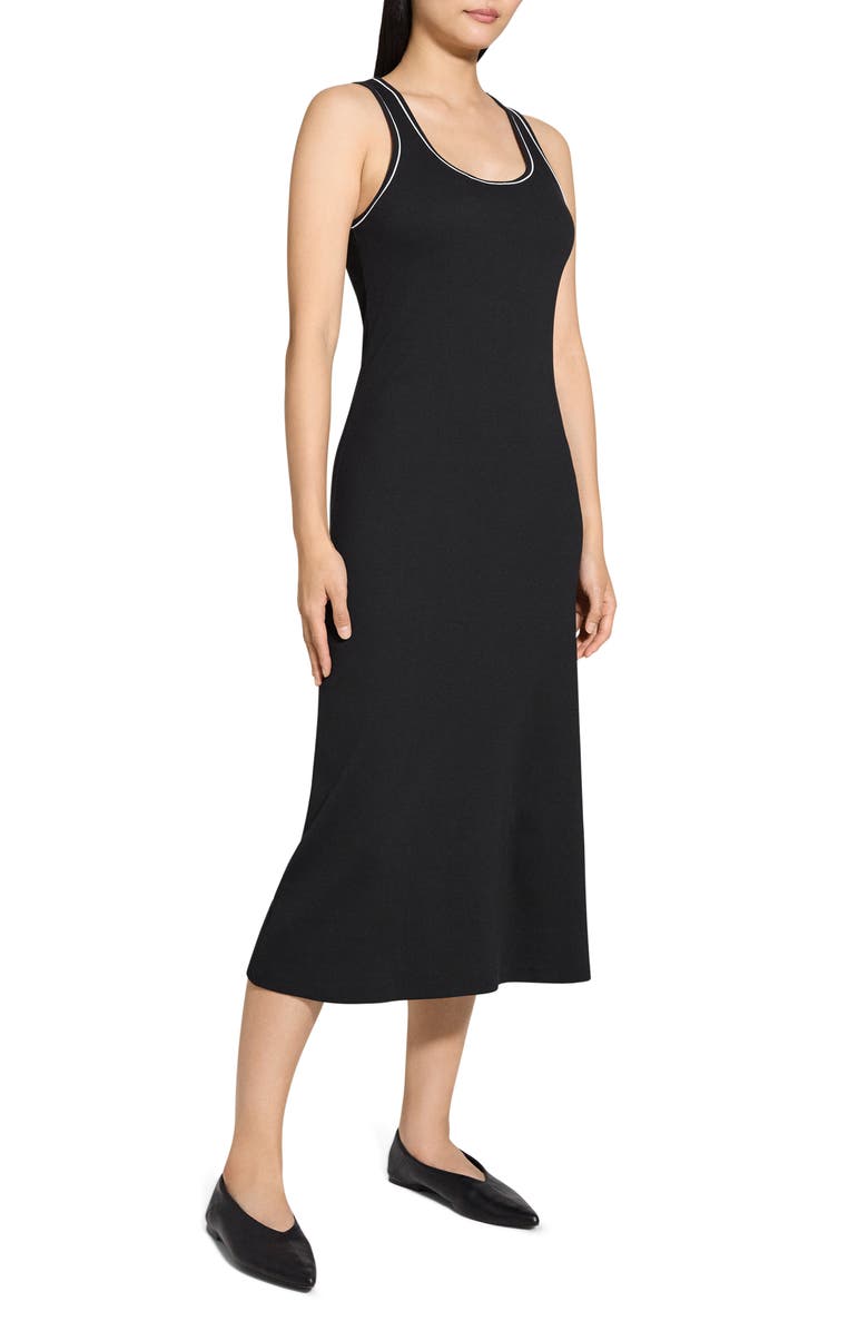 Theory Contrast Tipped Rib Tank Dress, Alternate, color, 