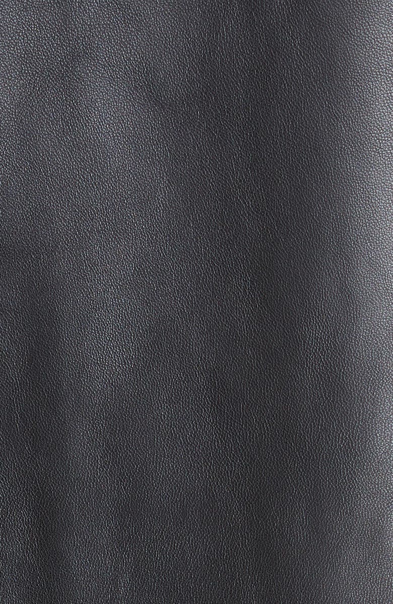 Rick Owens Cape Sleeve Lambskin Leather Peacoat, Alternate, color,