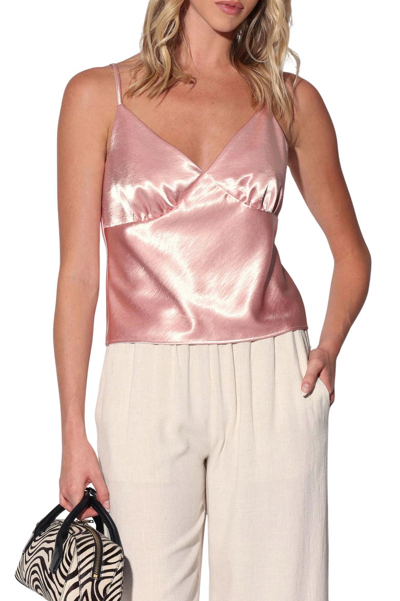 Bex Satin Camisole, Main, color, BLUSH