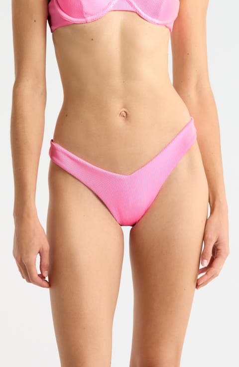 Y-Cut Cheeky Bikini Bottoms