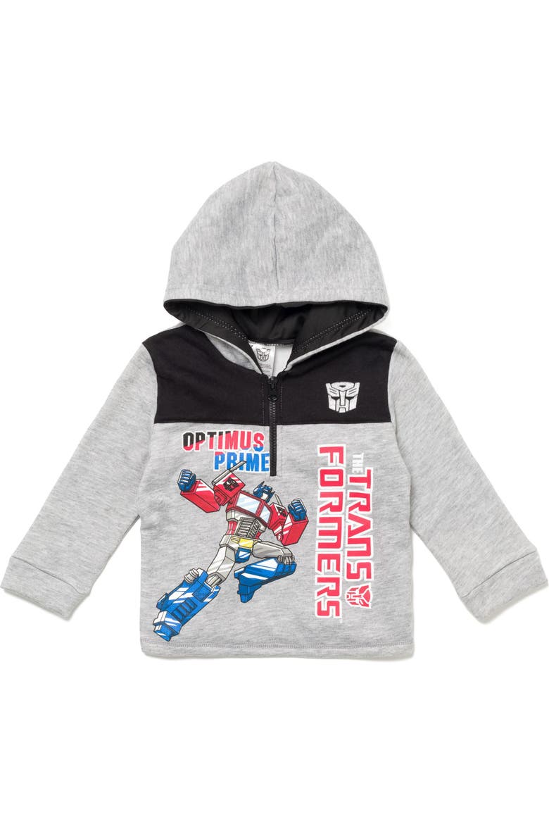 Fleece Hooded Sweatshirt, Main, color, Optimus Prime Grey