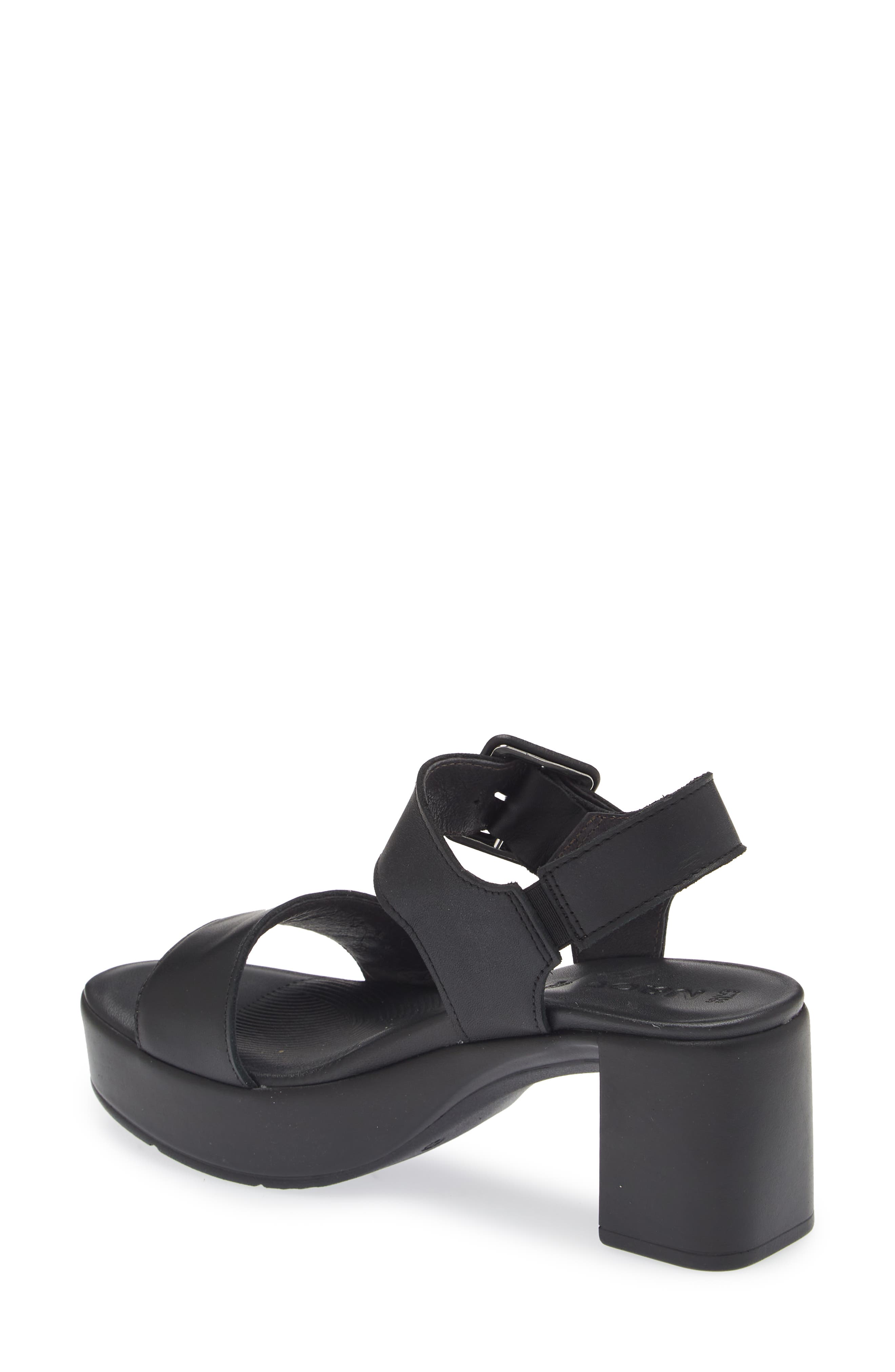 Naot Glamour Platform Sandal, Alternate, color, Jet Black Leather
