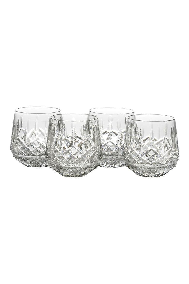 Lead Crystal Old Fashioned Glasses, Main, color, CLEAR