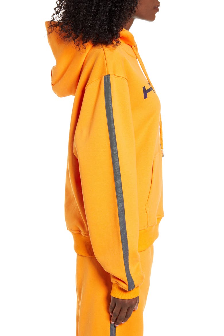 Zandra Logo Cotton Hoodie, Alternate, color, ORANGE