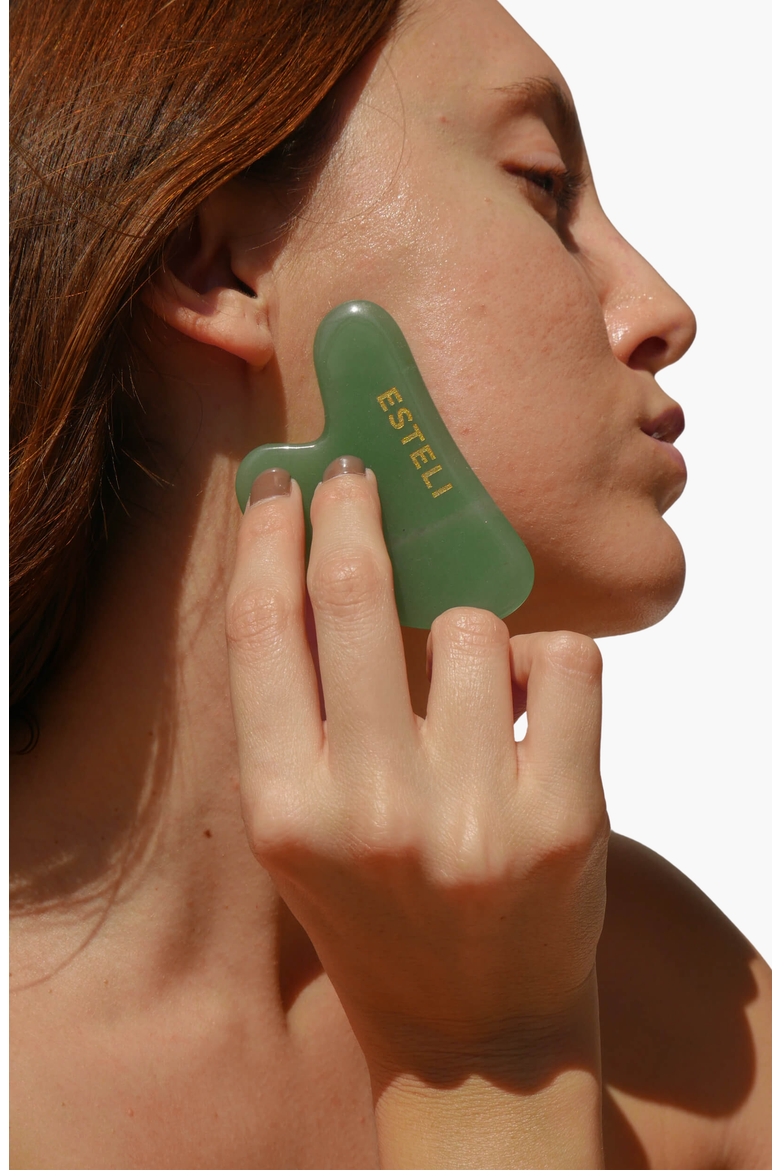 Aventurine Gua Sha, Alternate, color, Dark Green
