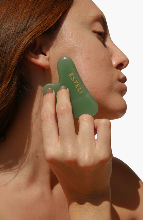 Shop Esteli Aventurine Gua Sha In Dark Green