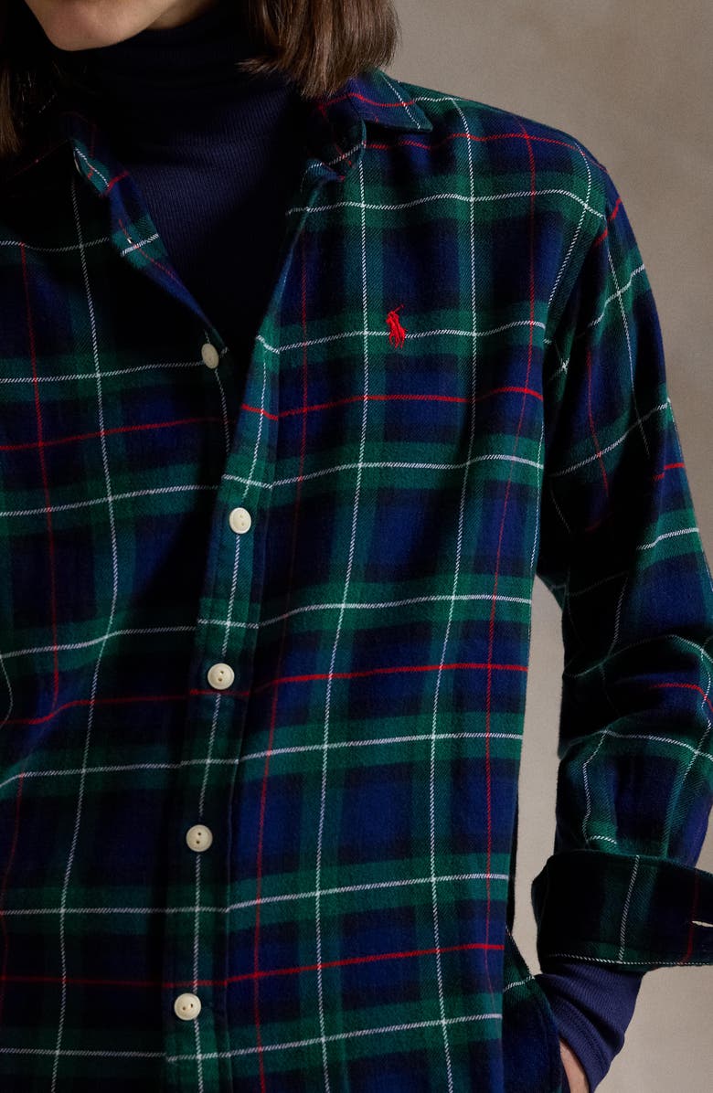 Polo Ralph Lauren Twill Button-Up Top, Alternate, color, 