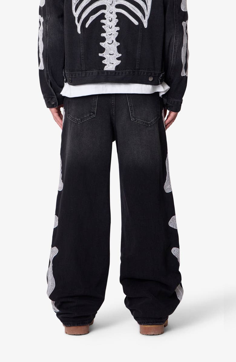 mnml Raw Skeleton Distressed Ultra Baggy Jeans, Alternate, color, 
