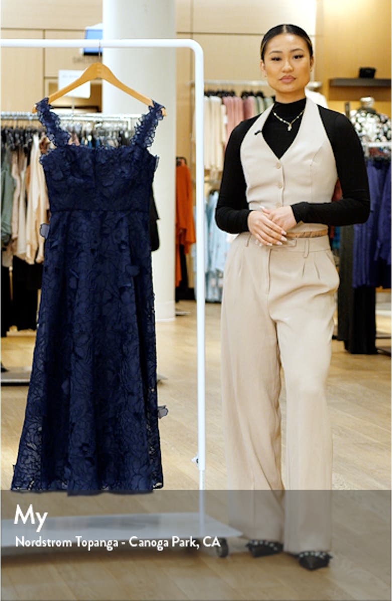 Juliette Embroidered Floral Organza A-Line Cocktail Dress, sales video thumbnail