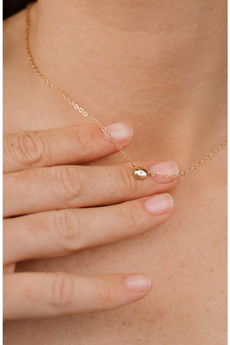 Polished Pebble Pendant Necklace, Alternate, color, GOLD