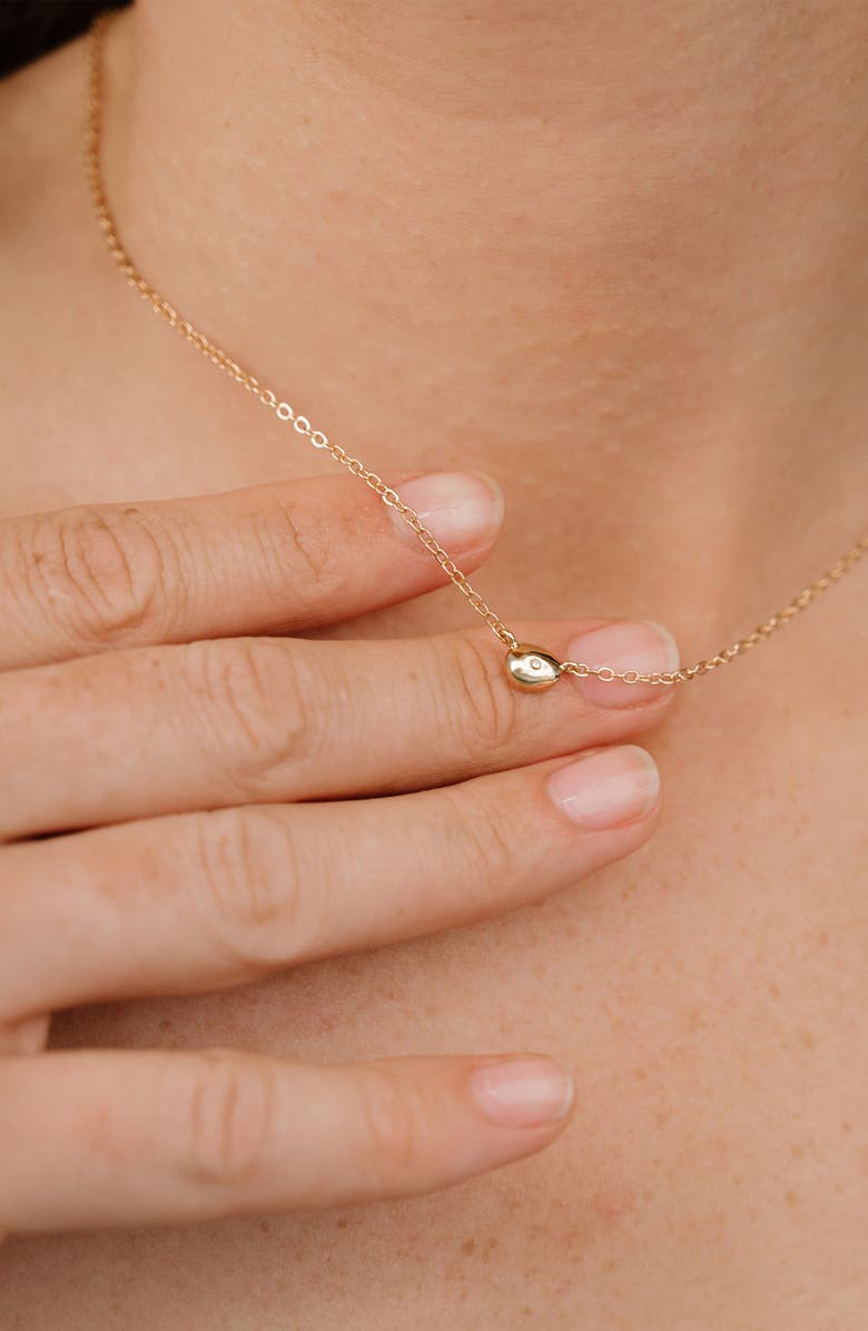 Ettika Polished Pebble Pendant Necklace, Alternate, color, Gold