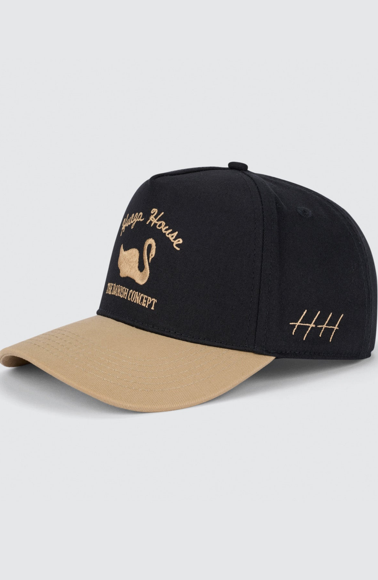 Huega House Vintage Swan Hat, Alternate, color, Khaki & Black