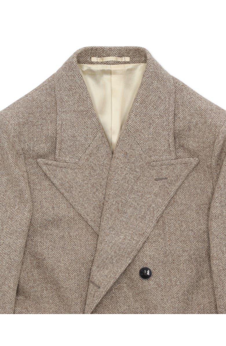 Fortela Double Breasted Bogart Coat, Alternate, color, Beige