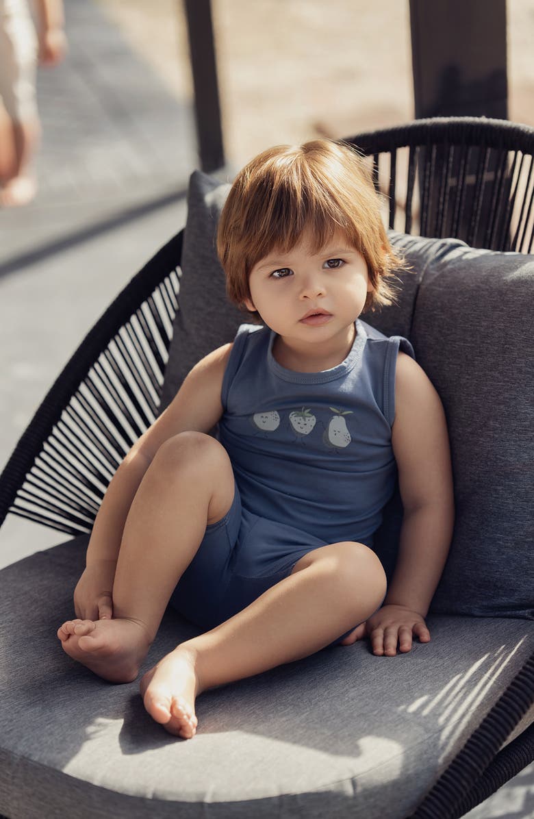 Manière Kids' Fruity Friends Stretch Cotton Tank & Shorts Set, Alternate, color, 