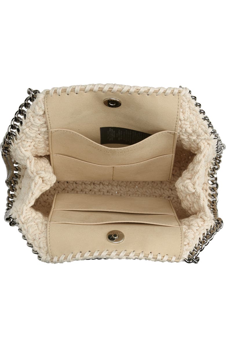 Stella McCartney Mini Falabella Crocheted Cotton Tote, Alternate, color,