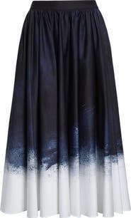 Jason Wu Collection Brushed Stretch Cotton Canvas Circle Skirt