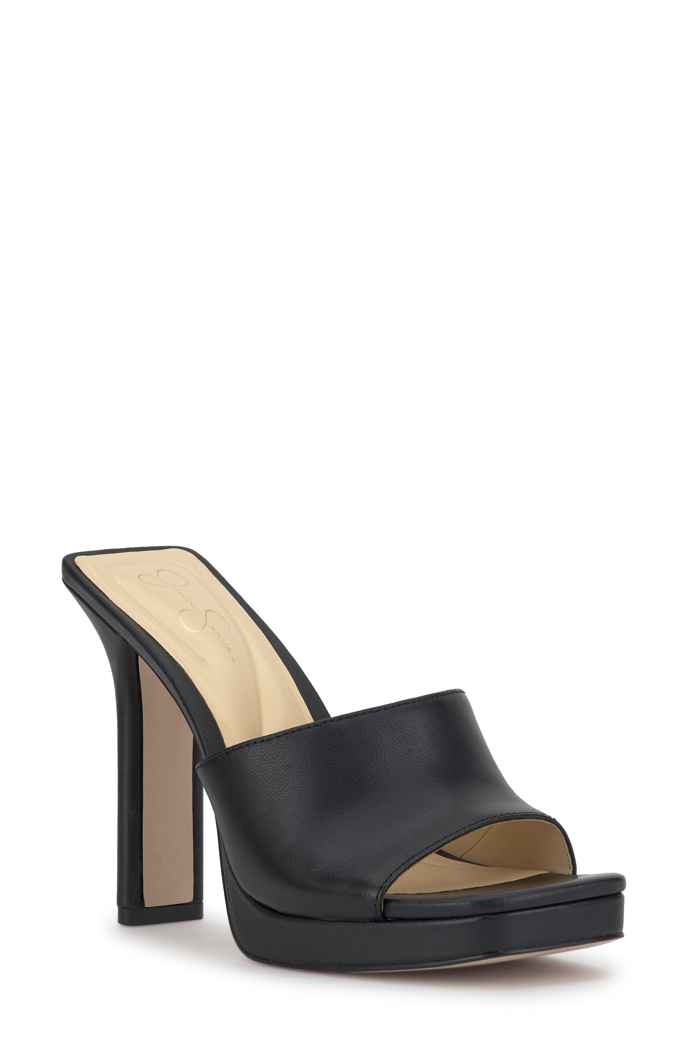 Jessica Simpson Azelica Platform Slide Sandal, Main, color, Black