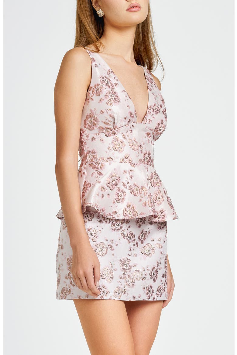 Skyla Metallic Floral Tank, Alternate, color, PINK