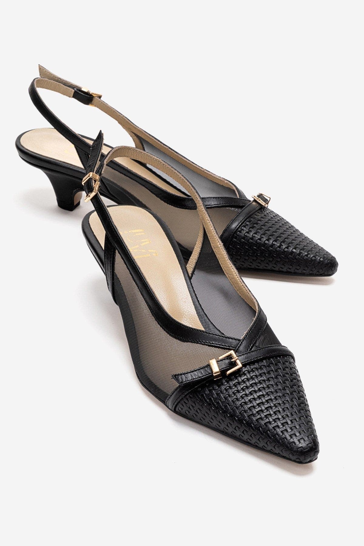 Prologue Shoes Laviera Mesh Slingback Pump, Main, color, Black