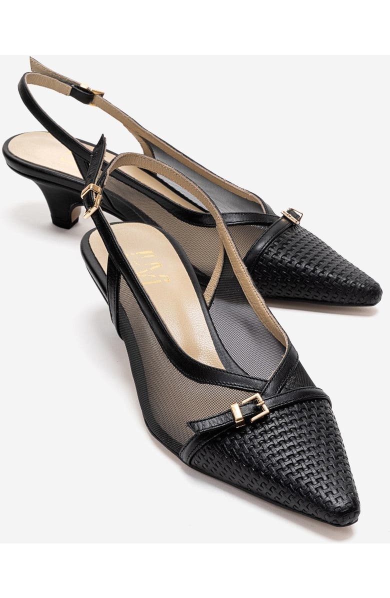 Prologue Shoes Laviera Mesh Slingback Pump, Main, color, Black