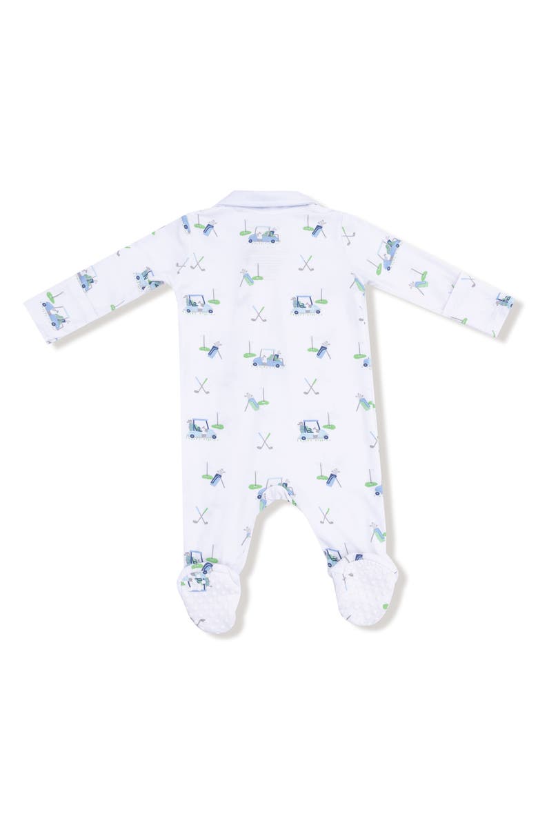 Angel Dear Golf Carts Long Sleeve Footie, Alternate, color, Blue/ White