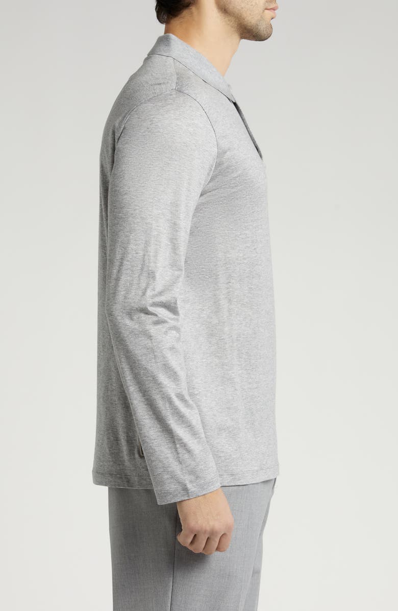 Emporio Armani Long Sleeve Jersey Polo, Alternate, color, 