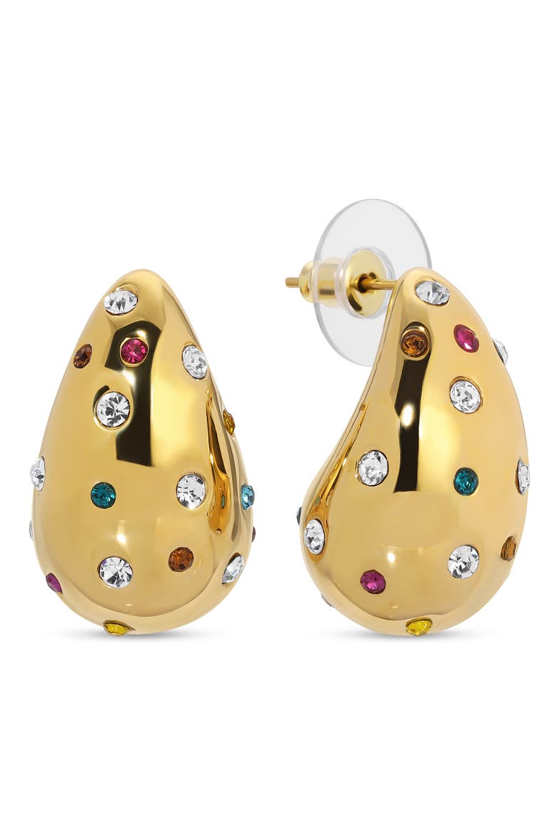 Cloud Cubic Zirconia Drop Earrings, Main, color, GOLD
