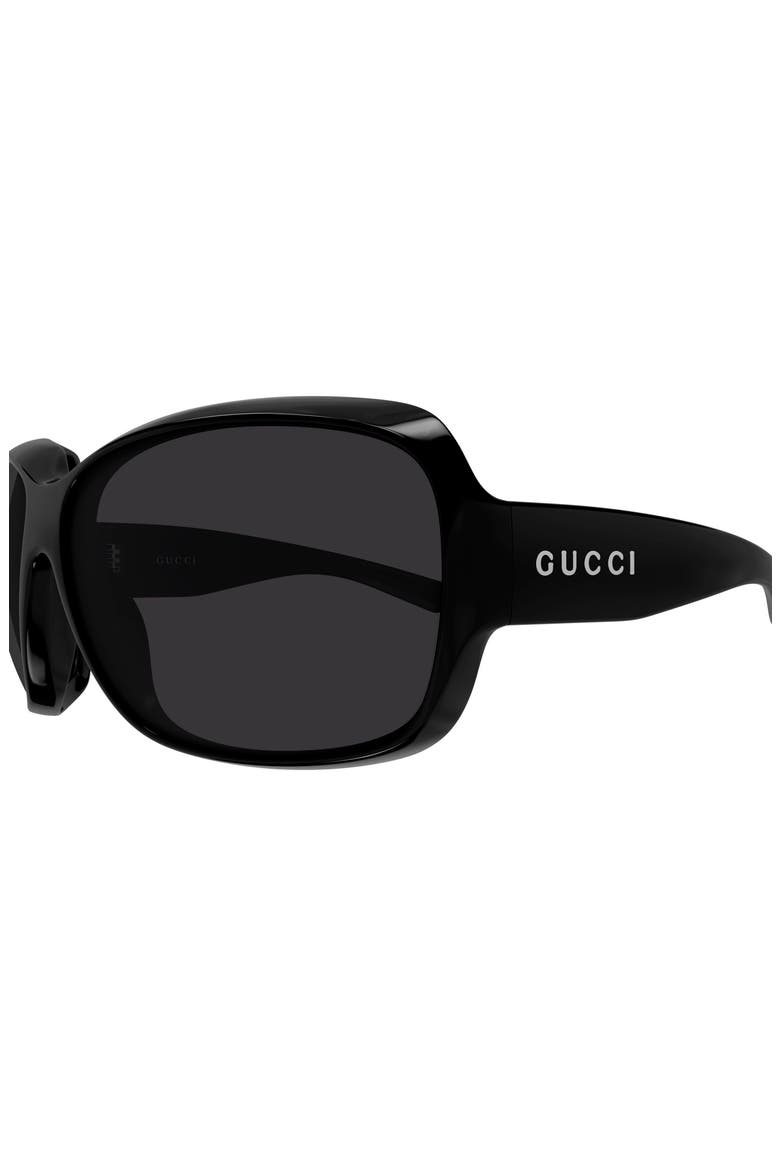 70mm Oversize Square Sunglasses, Alternate, color, BLACK
