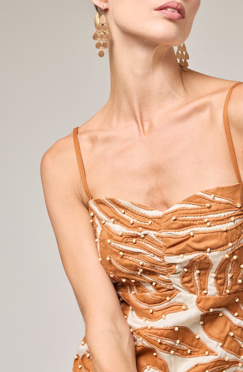 BTB Los Angeles Alex Dress, Alternate, color, Cream/Camel