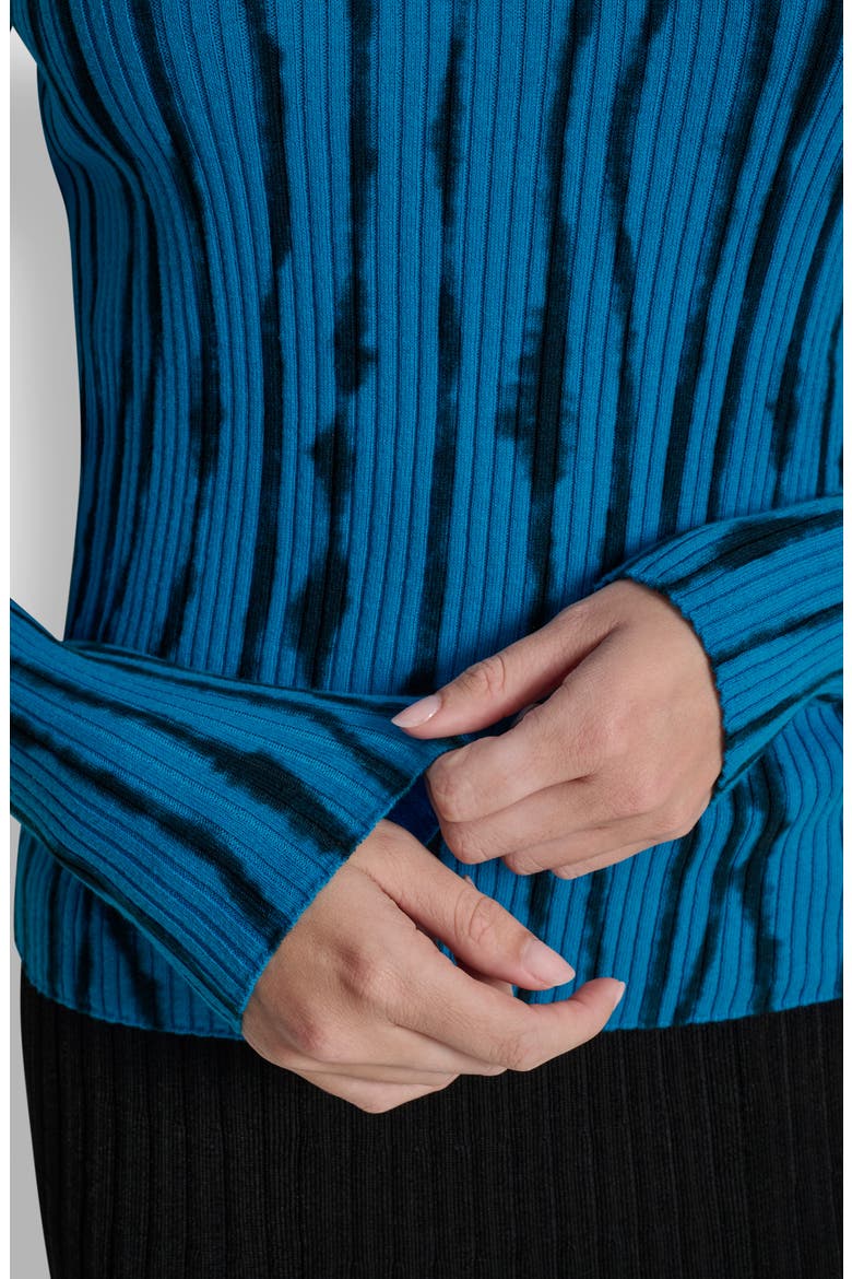 Dye Print Rib Sweater, Alternate, color, BLUE PLACED GRAFFITI