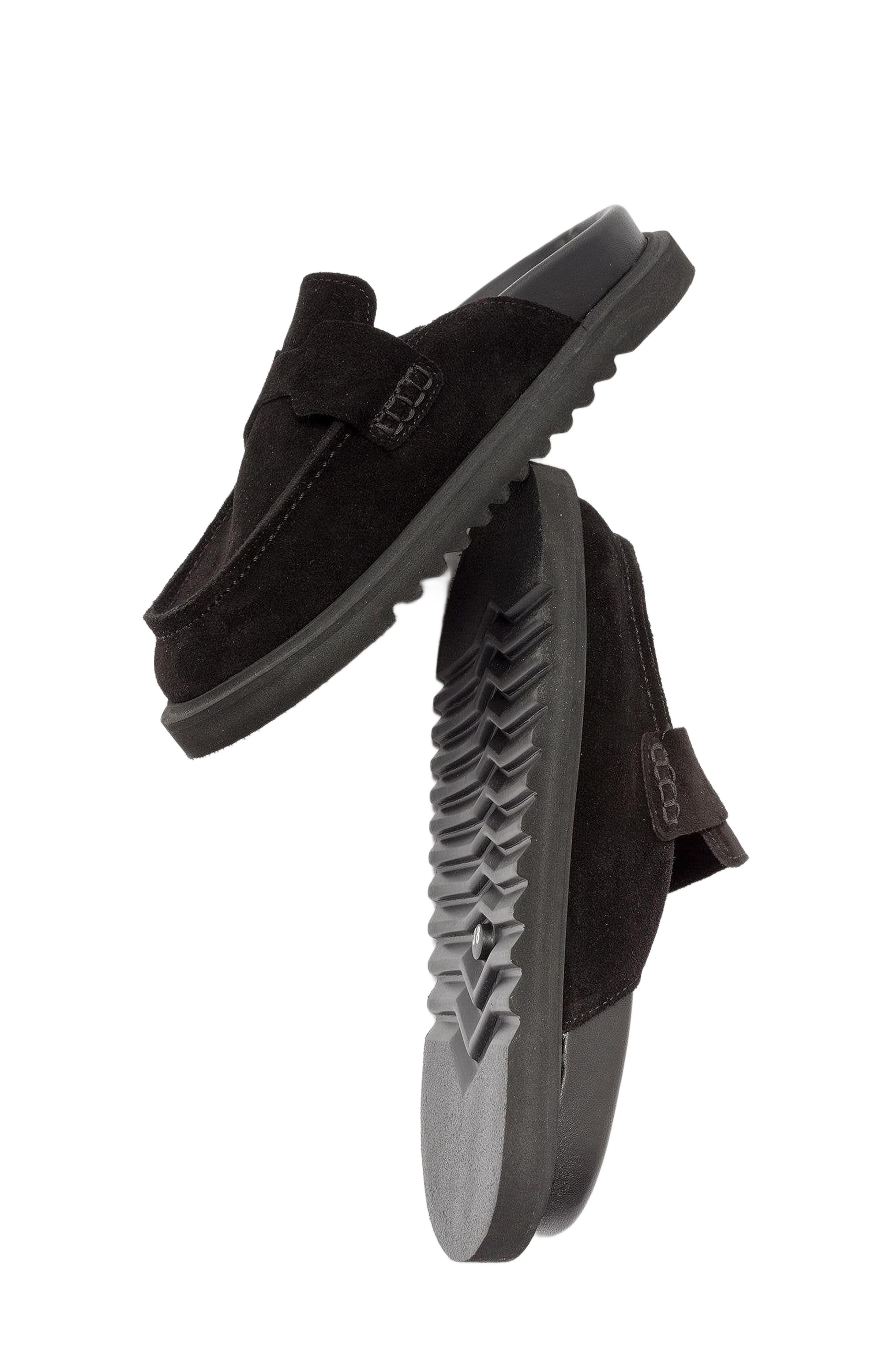 Forever 
Always Shoes Laven Suede Leather Clogs, Alternate, color, Black Suede Leather