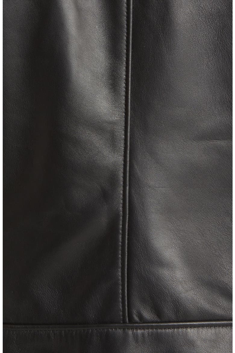 Men's Waxy Leather Delivery Jacket, Alternate, color, BLACK